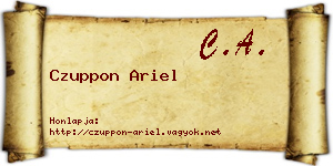 Czuppon Ariel névjegykártya